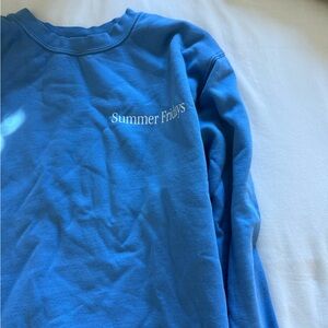 Summer Fridays Vibrant Blue Pullover